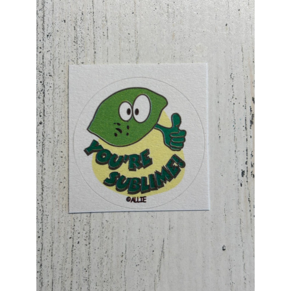 Scratch & sniff happy Allie scented Sticker Matte Single Lime